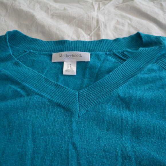 Teal Maternity Sweater - Picture 2 of 3